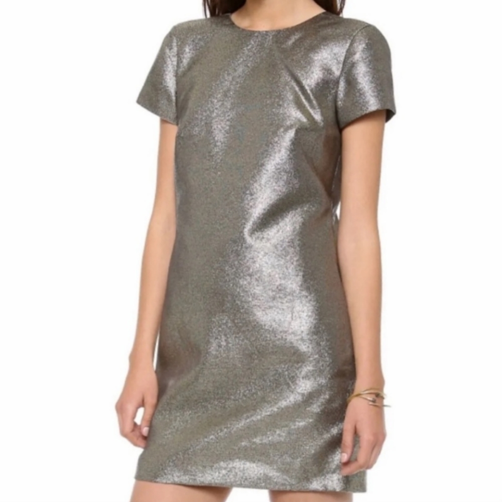 Madewell Sparkle Metallic T-Shirt Dress